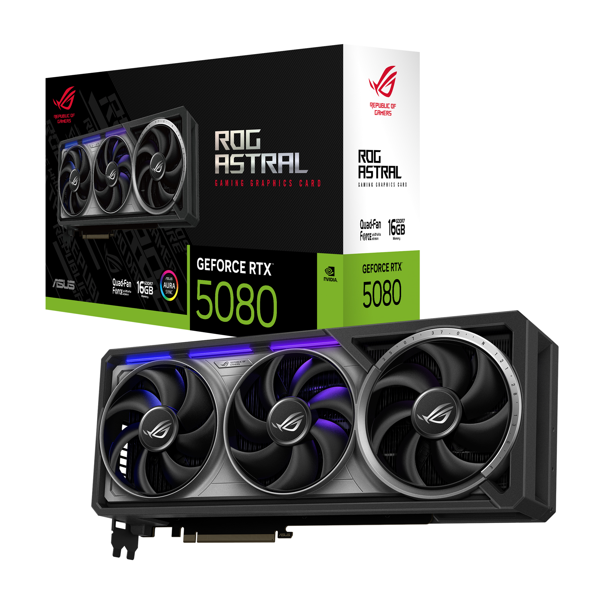 ASUS ROG Astral RTX 5080 16GB GDDR7 PCI-E Performance Graphics Card