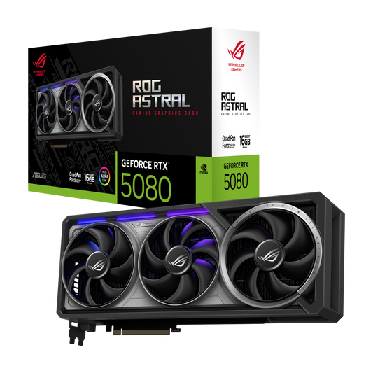 ASUS ROG Astral RTX 5080 16GB GDDR7 PCI-E Performance Graphics Card