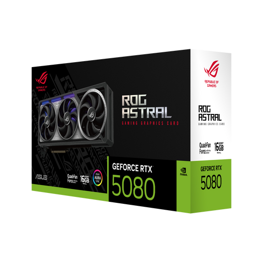 ASUS ROG Astral RTX 5080 16GB GDDR7 PCI-E Performance Graphics Card