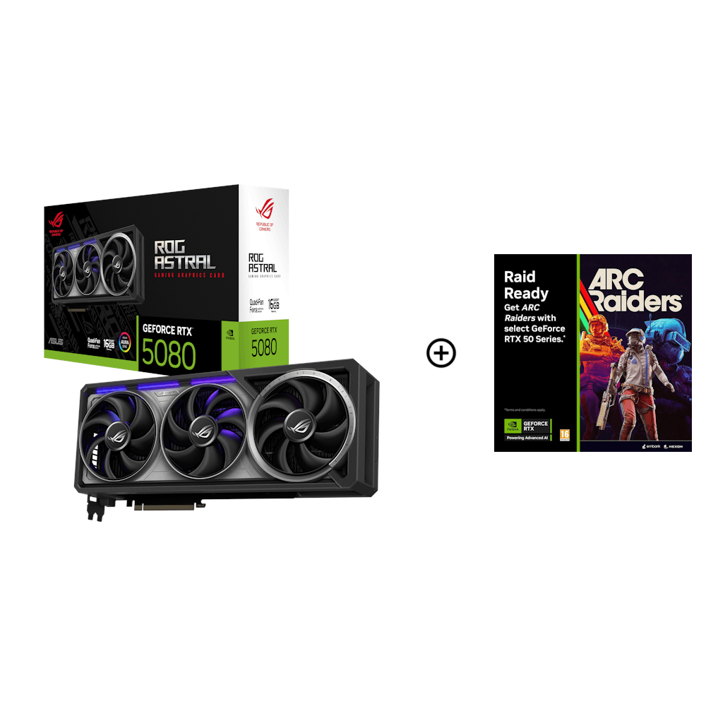 ASUS ROG Astral RTX 5080 16GB GDDR7 PCI-E Performance Graphics Card